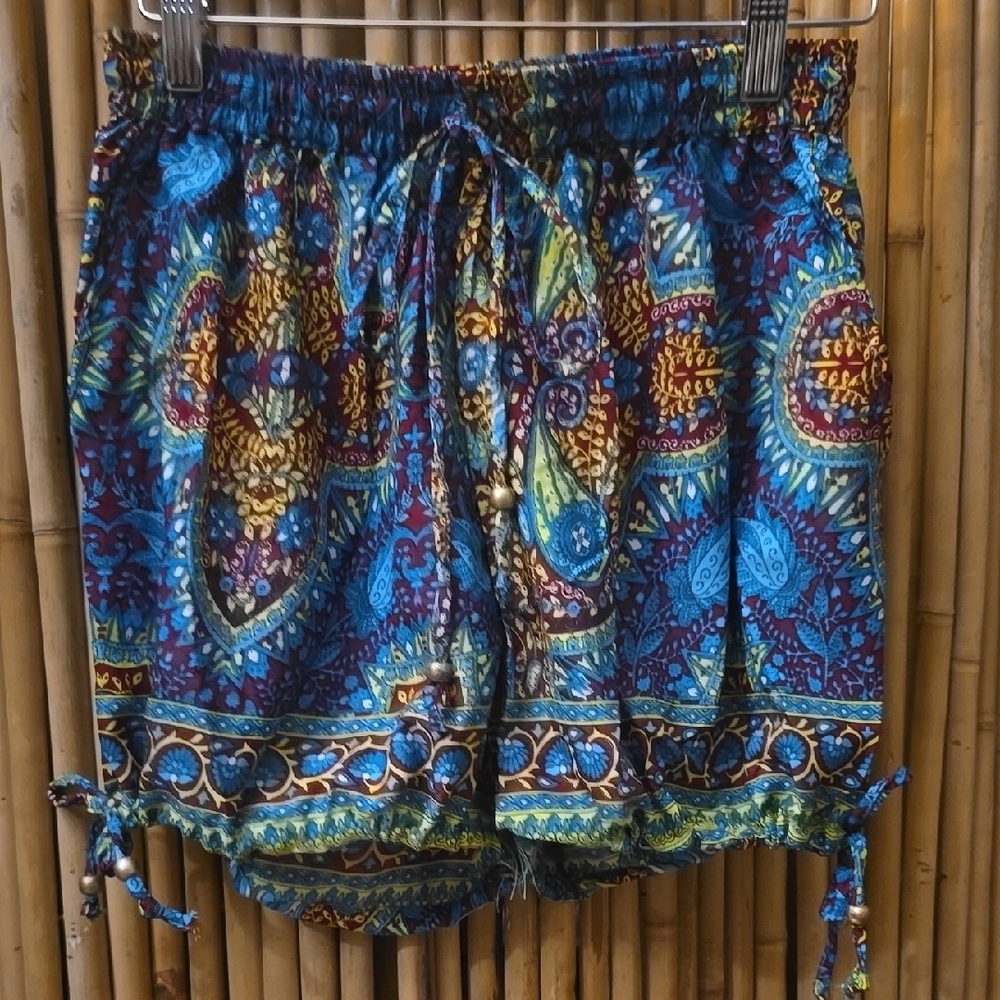 Bohemian Blue Patterned Women's Shorts